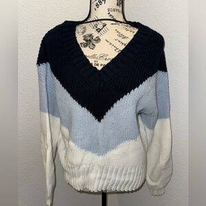 Selected Femme V-Neck Cable Knit Sweater S